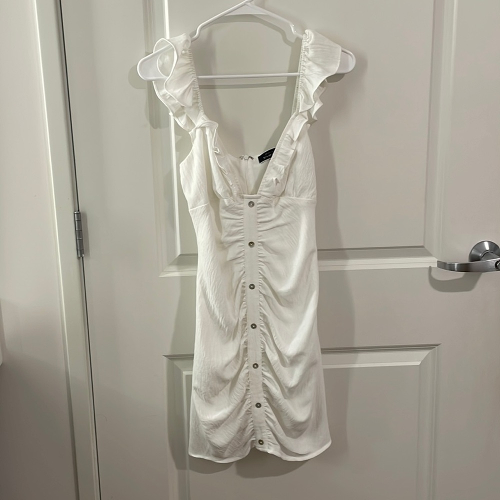 White ruffle dress